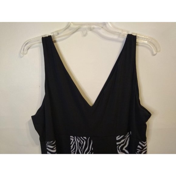 Maxi Dress Black White Zebra 16W NWT - Picture 8 of 8